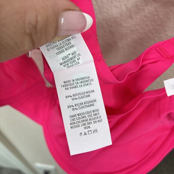 Smoothez by Aerie Bra Beige Full Coverage Unlined Underwire 34C Pink New - Picture 6 of 8
